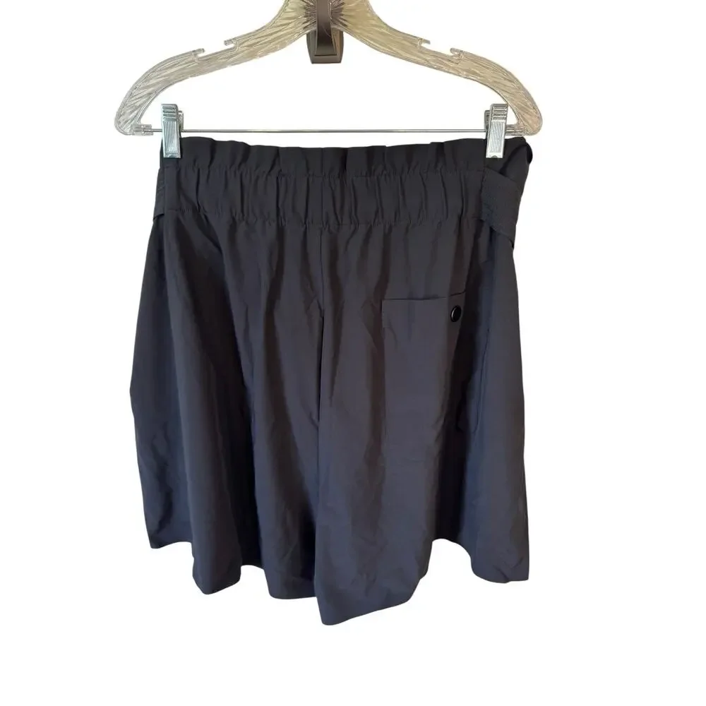 ATHLETA NWT Skyline Short II Black Size 26 Plus Sized Paperbag Waist Athleisure - Picture 4 of 6